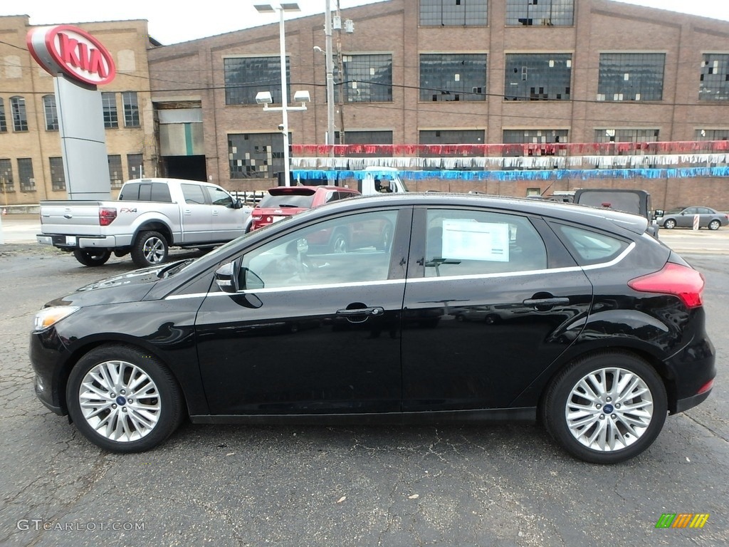 Shadow Black 2018 Ford Focus Titanium Hatch Exterior Photo #133564720