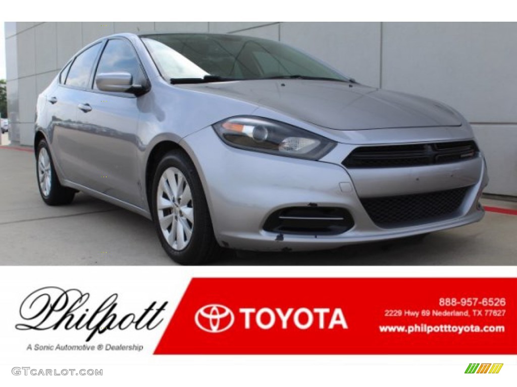 2014 Dart SXT - Billet Silver Metallic / Black/Light Tungsten photo #1