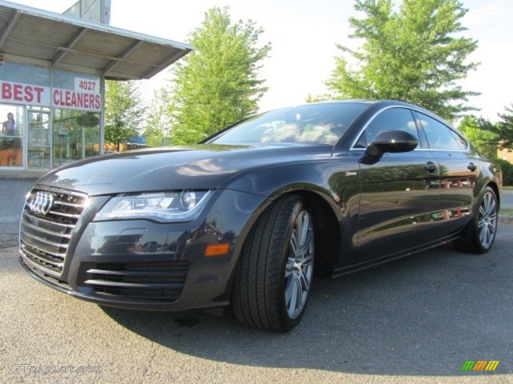 2013 A7 3.0T quattro Premium Plus - Moonlight Blue Metallic / Nougat Brown photo #6