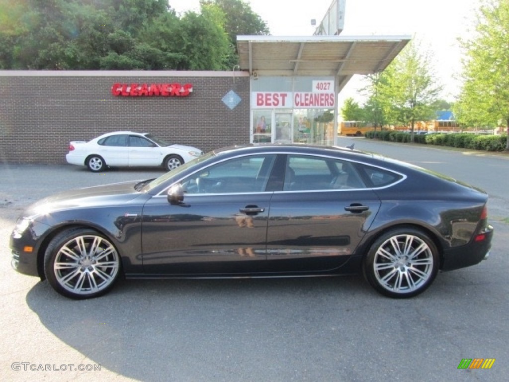 2013 A7 3.0T quattro Premium Plus - Moonlight Blue Metallic / Nougat Brown photo #7