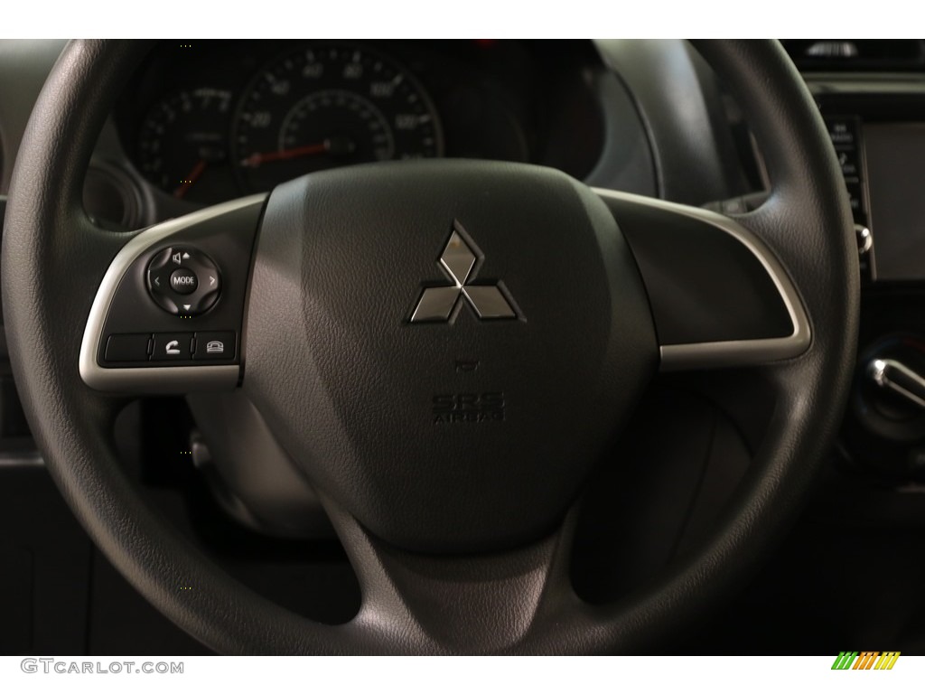 2018 Mitsubishi Mirage ES Dark Gray Steering Wheel Photo #133579468
