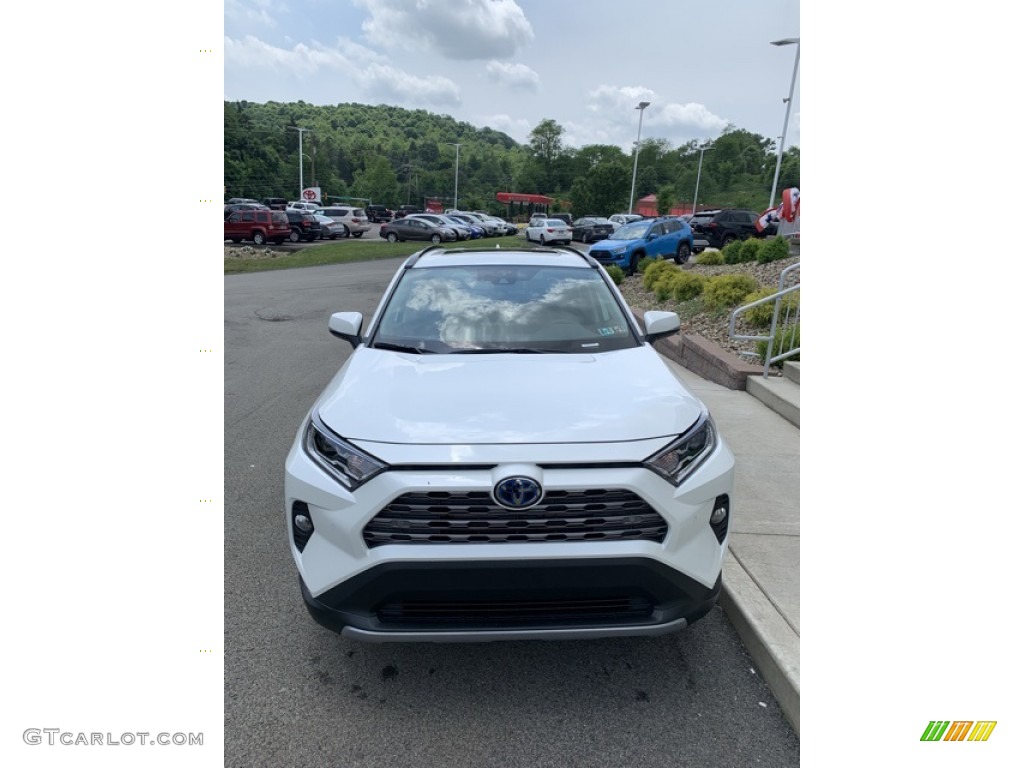 2019 RAV4 Limited AWD Hybrid - Blizzard White Pearl / Black photo #2