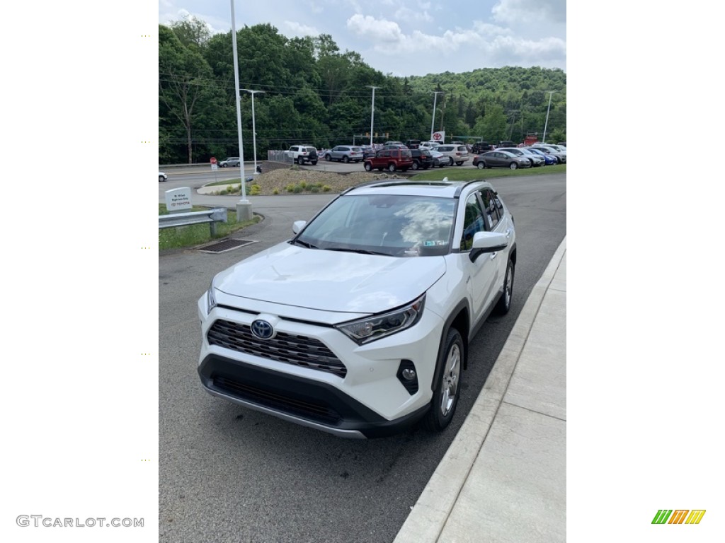 2019 RAV4 Limited AWD Hybrid - Blizzard White Pearl / Black photo #3