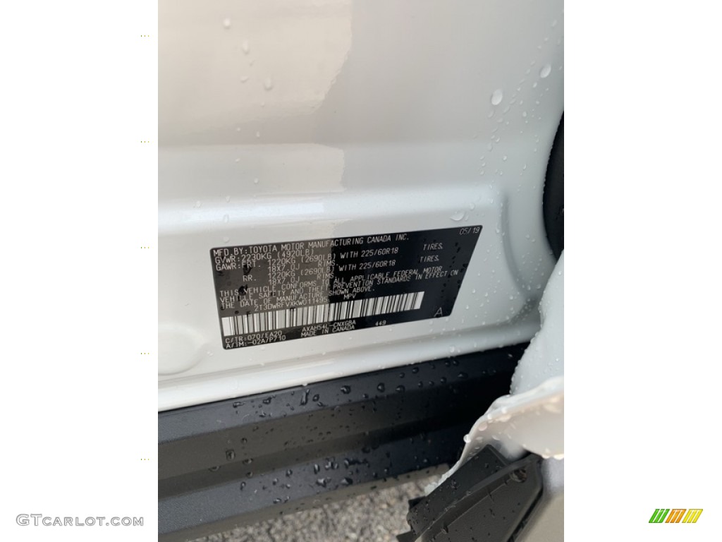 2019 RAV4 Limited AWD Hybrid - Blizzard White Pearl / Black photo #14