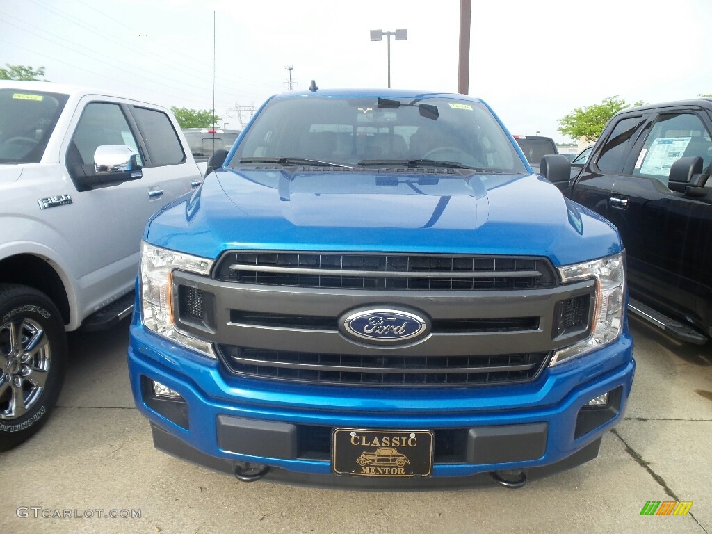 2019 F150 XLT SuperCrew 4x4 - Velocity Blue / Black photo #2