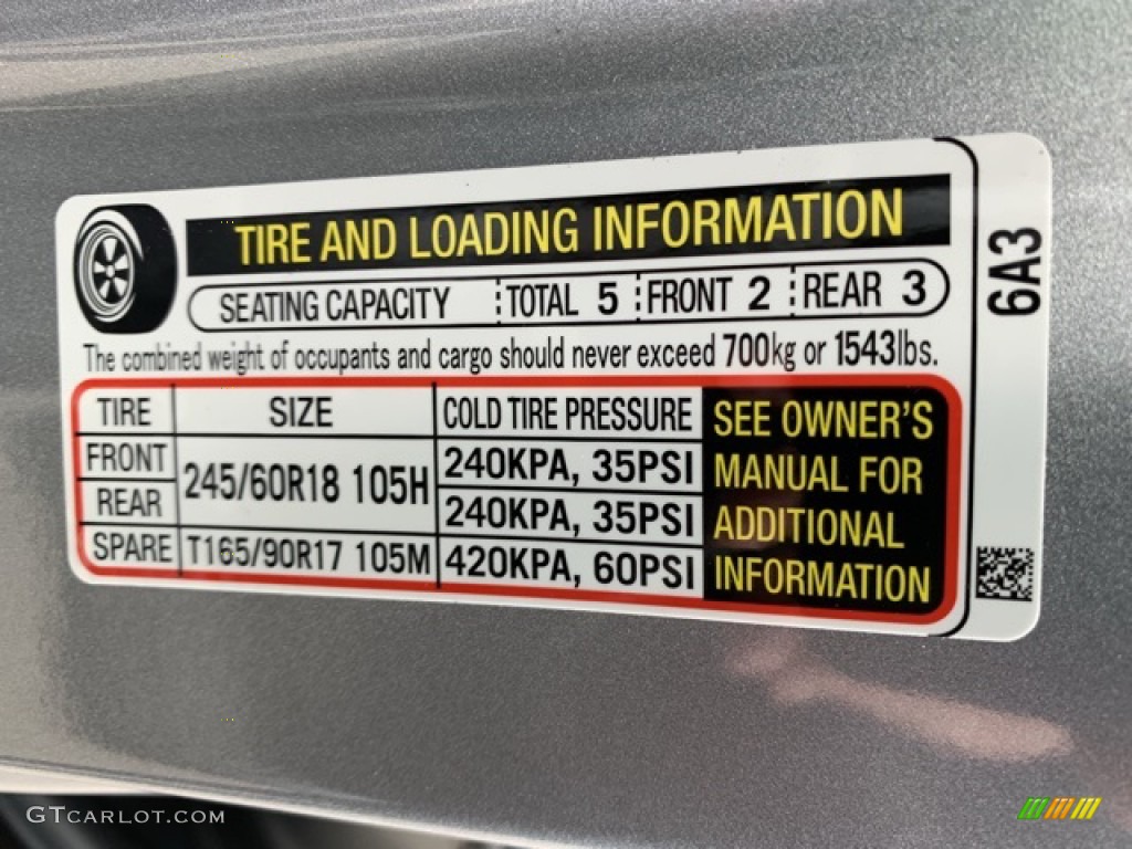 2019 Honda Ridgeline Sport AWD Info Tag Photos