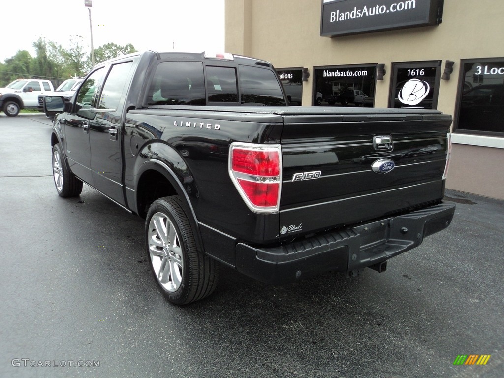 2014 F150 Limited SuperCrew 4x4 - Tuxedo Black / Limited Marina Blue Leather photo #3