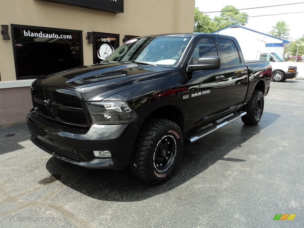 2012 Ram 1500 ST Crew Cab 4x4 - Black / Dark Slate Gray/Medium Graystone photo #2