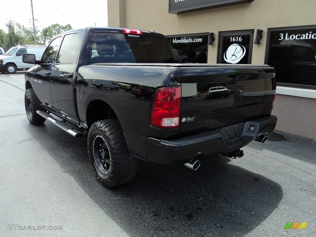 2012 Ram 1500 ST Crew Cab 4x4 - Black / Dark Slate Gray/Medium Graystone photo #3