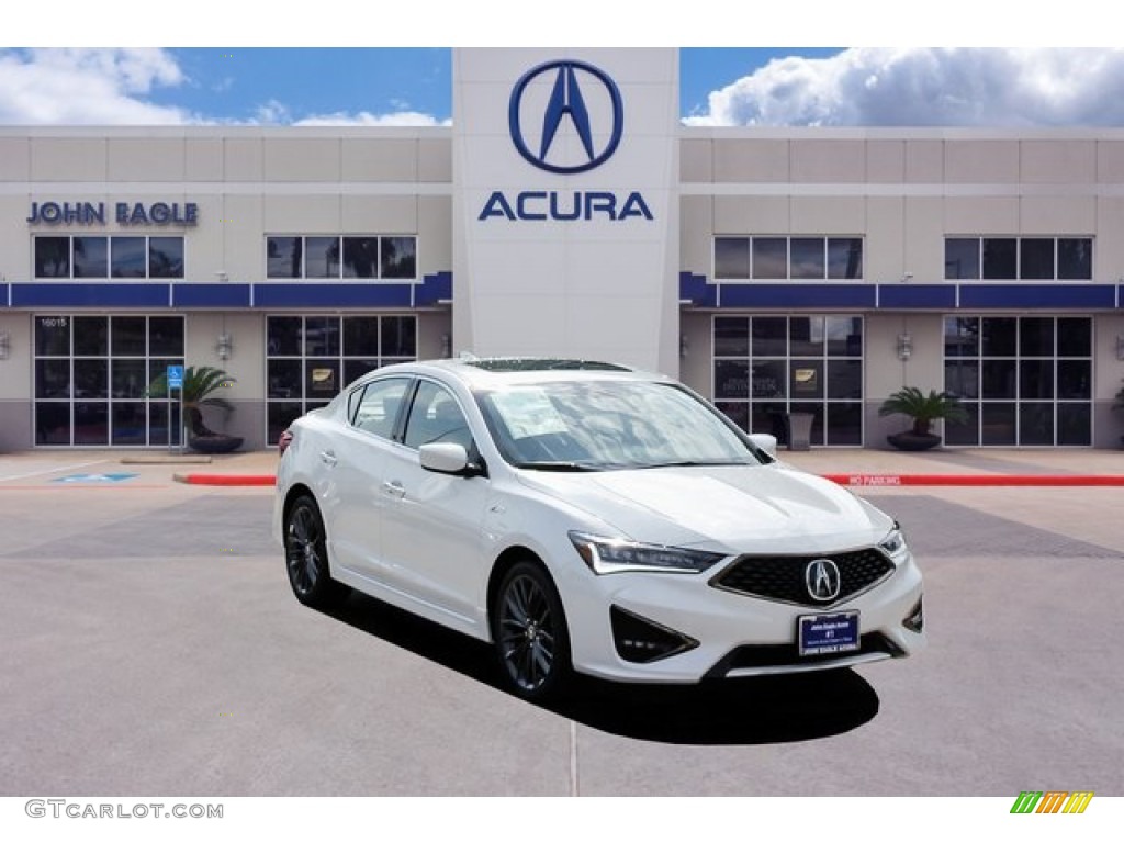 2019 ILX A-Spec - Platinum White Pearl / Ebony photo #1