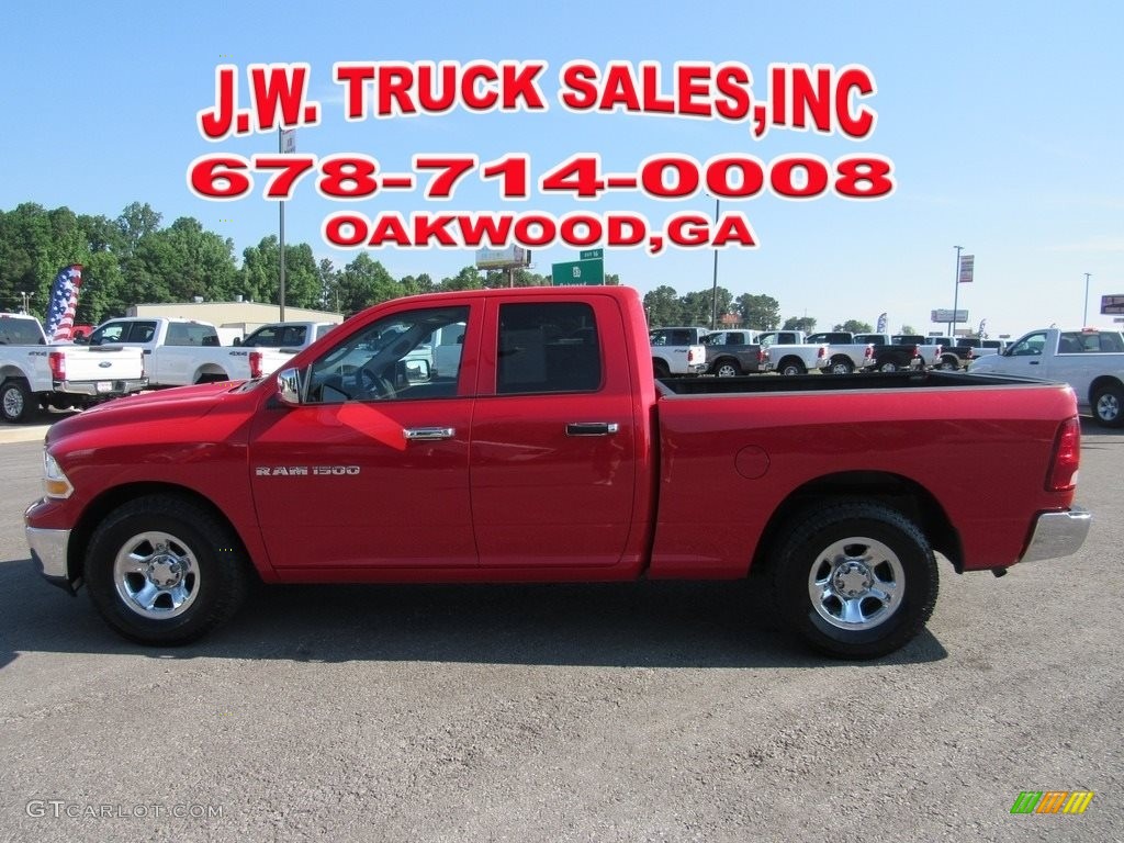 2012 Ram 1500 ST Quad Cab - Flame Red / Dark Slate Gray/Medium Graystone photo #2