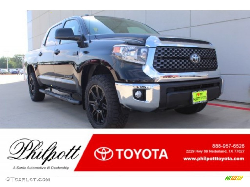 2019 Tundra SR5 CrewMax 4x4 - Midnight Black Metallic / Graphite photo #1