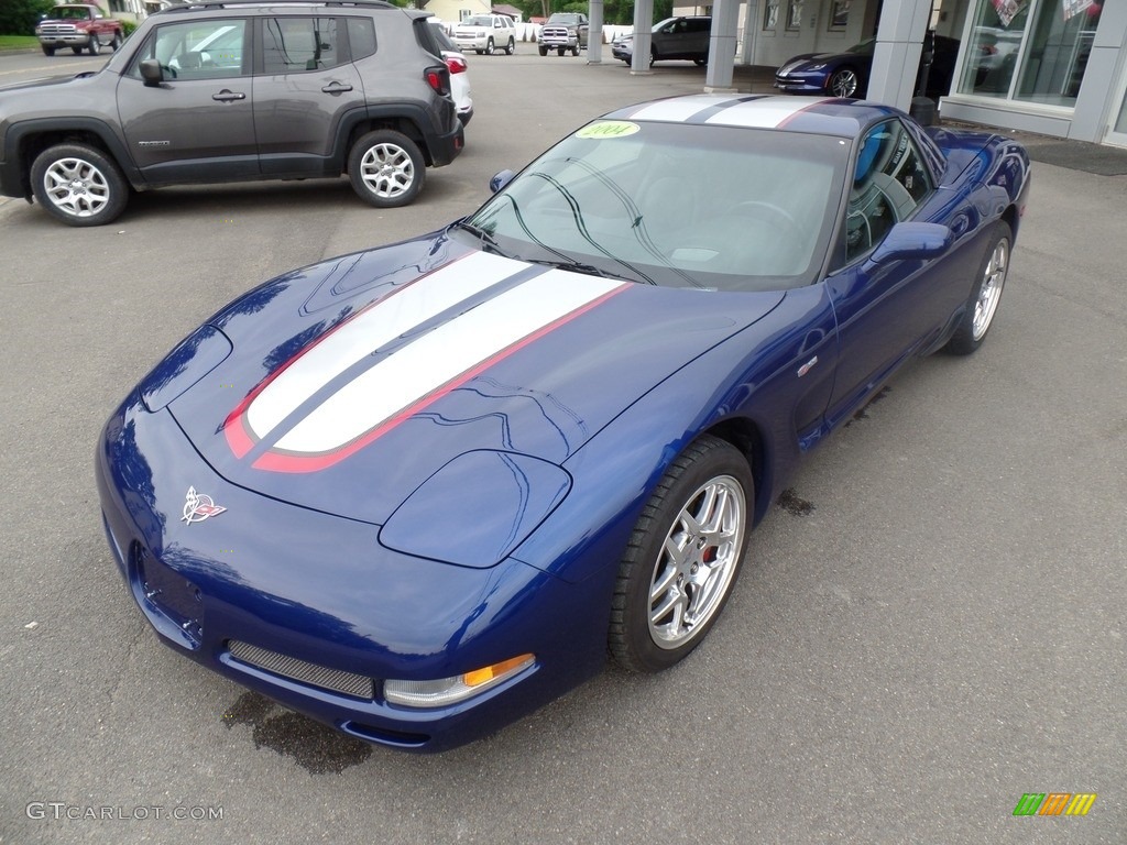 2004 Corvette Z06 - LeMans Blue Metallic / Black photo #2