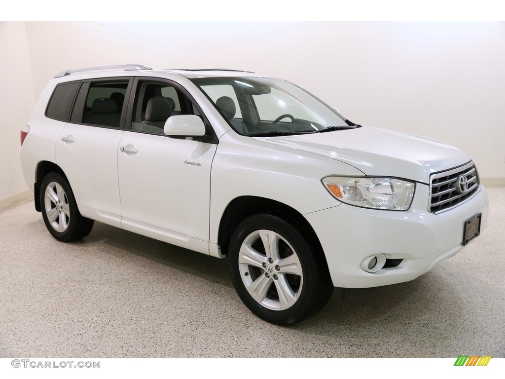 2009 Highlander Limited 4WD - Blizzard White Pearl / Ash photo #1