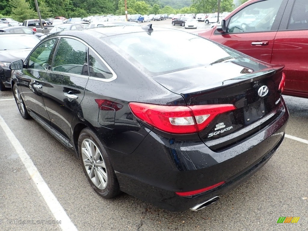 2016 Sonata Limited - Phantom Black / Black photo #2