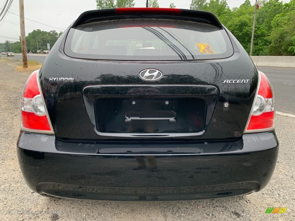 2008 Accent GS Coupe - Ebony Black / Gray photo #4