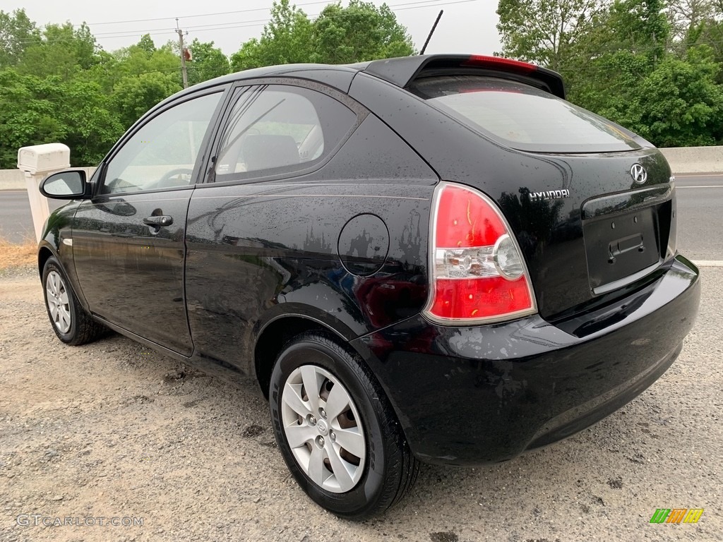 2008 Accent GS Coupe - Ebony Black / Gray photo #5
