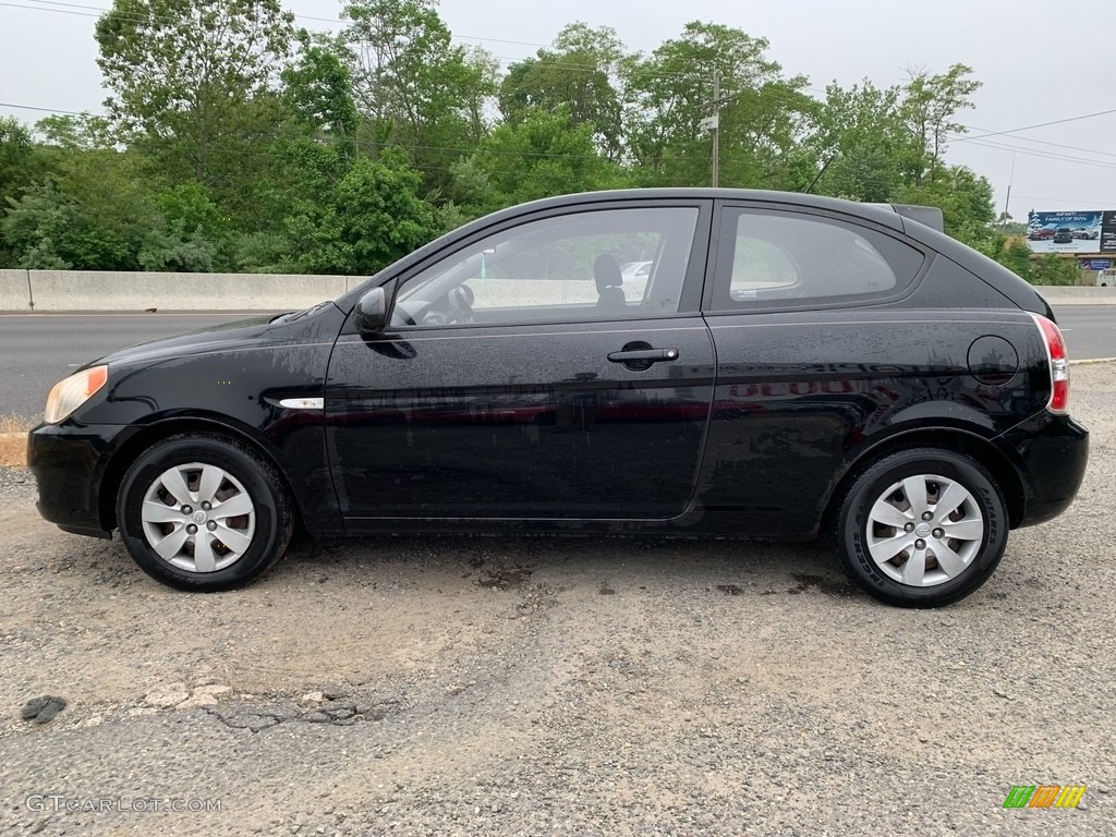 2008 Accent GS Coupe - Ebony Black / Gray photo #6
