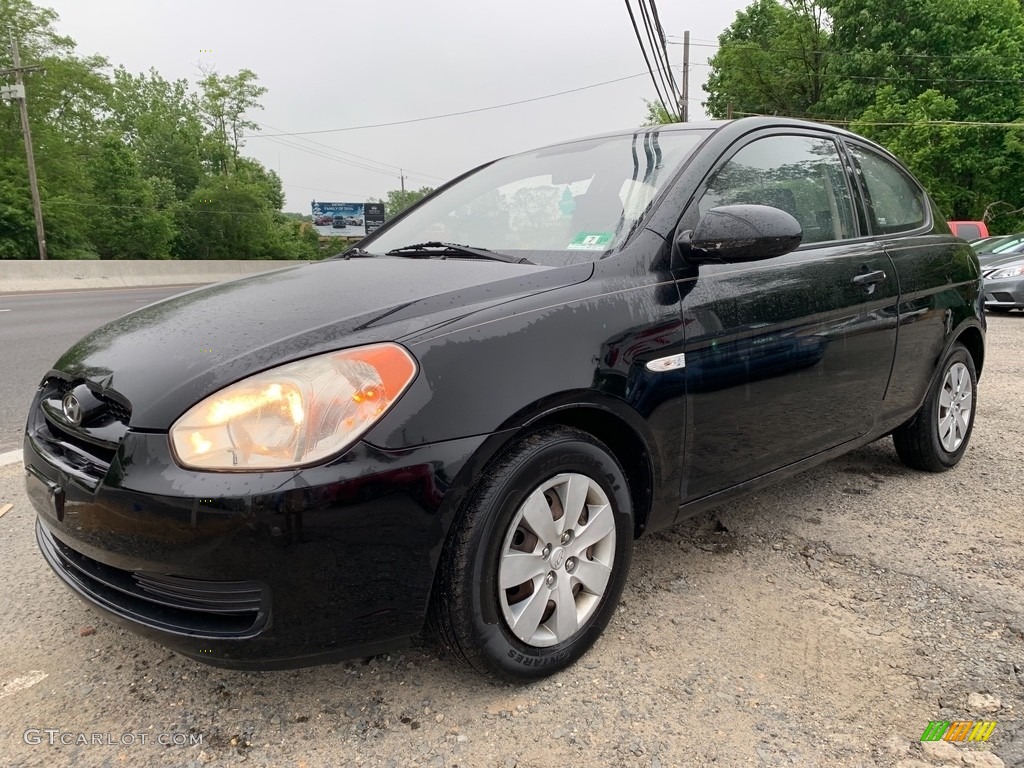 2008 Accent GS Coupe - Ebony Black / Gray photo #7