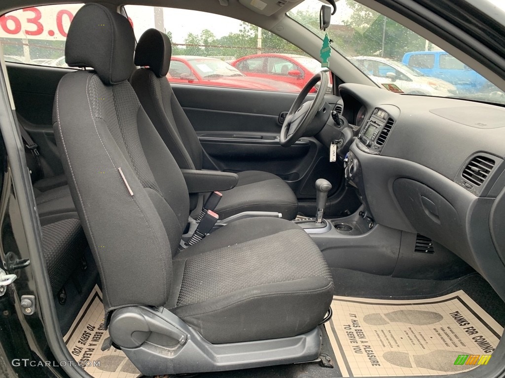 2008 Accent GS Coupe - Ebony Black / Gray photo #12