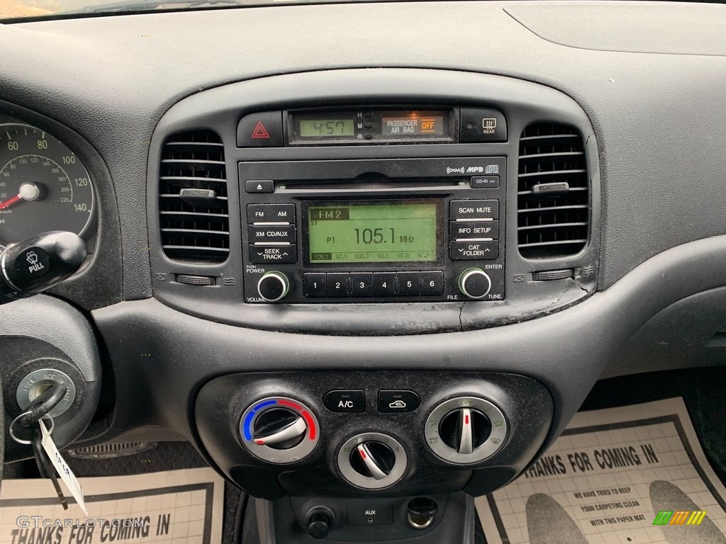 2008 Accent GS Coupe - Ebony Black / Gray photo #14