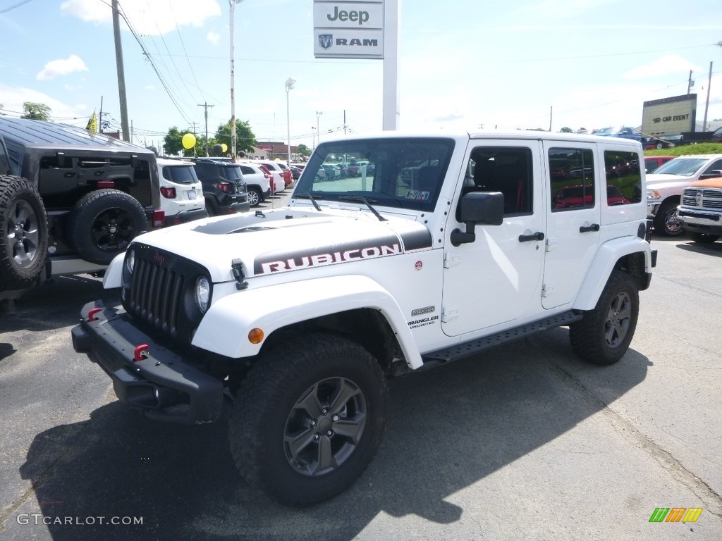 2017 Wrangler Unlimited Rubicon 4x4 - Bright White / Black photo #1