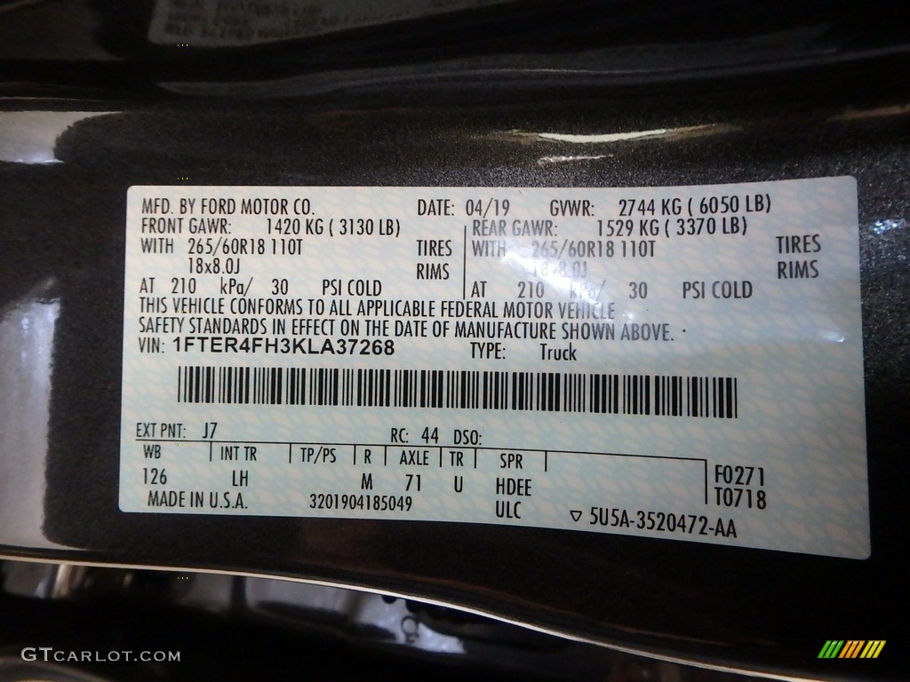 2019 Ranger XLT SuperCrew 4x4 - Magnetic Metallic / Ebony photo #10