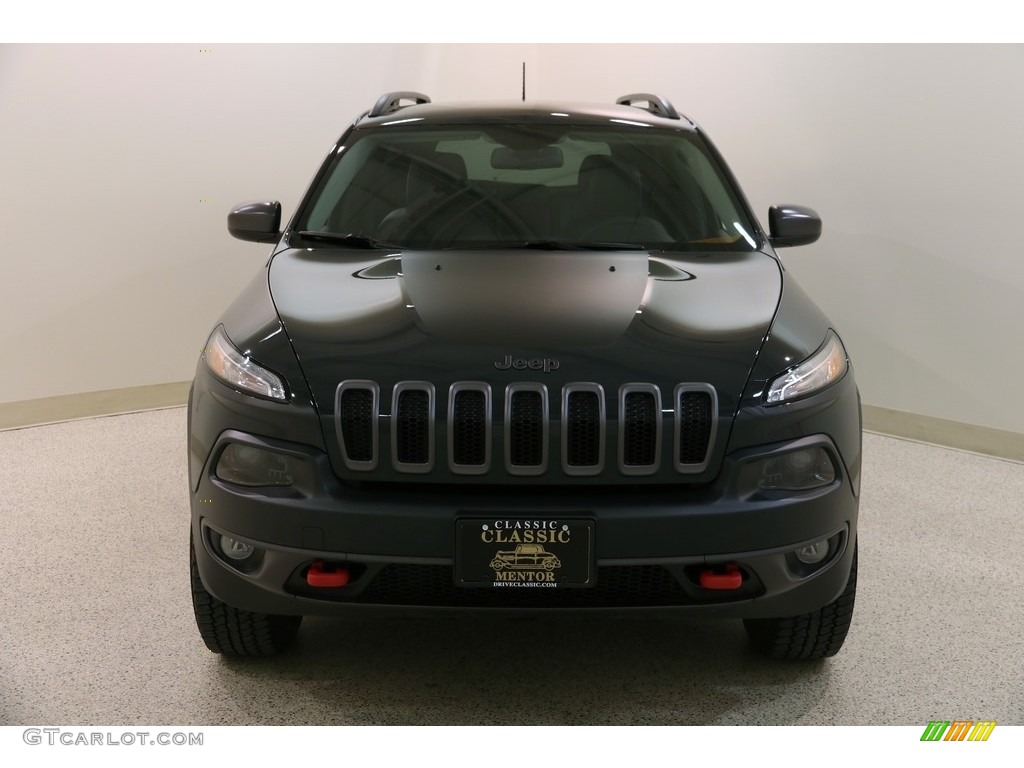 2016 Cherokee Trailhawk 4x4 - Rhino / Black photo #2