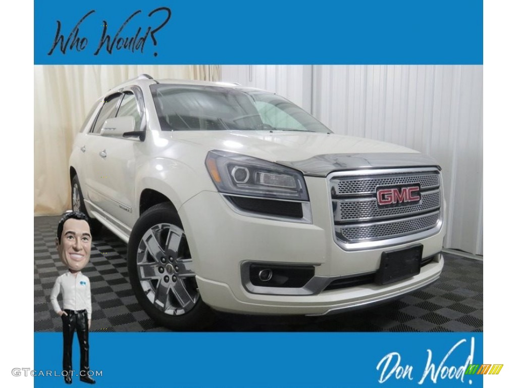 White Diamond Tricoat GMC Acadia