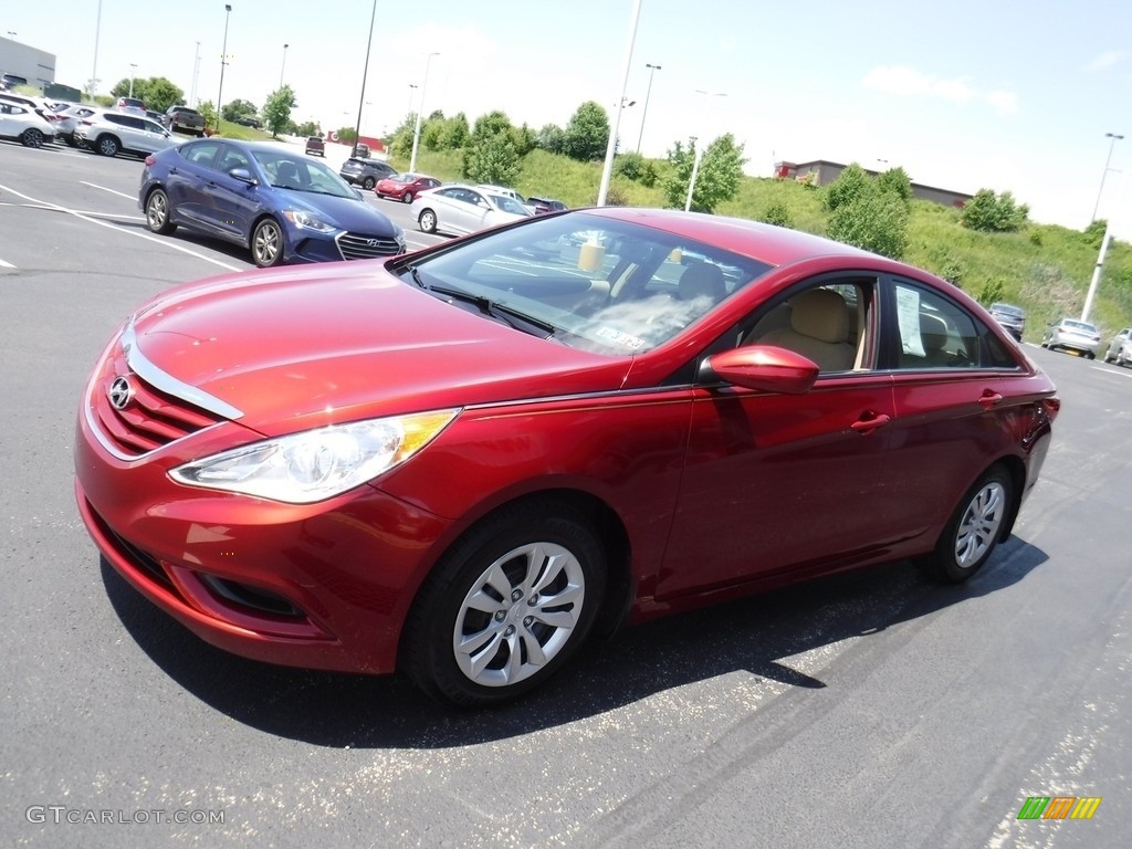 2013 Sonata GLS - Sparkling Ruby / Camel photo #5