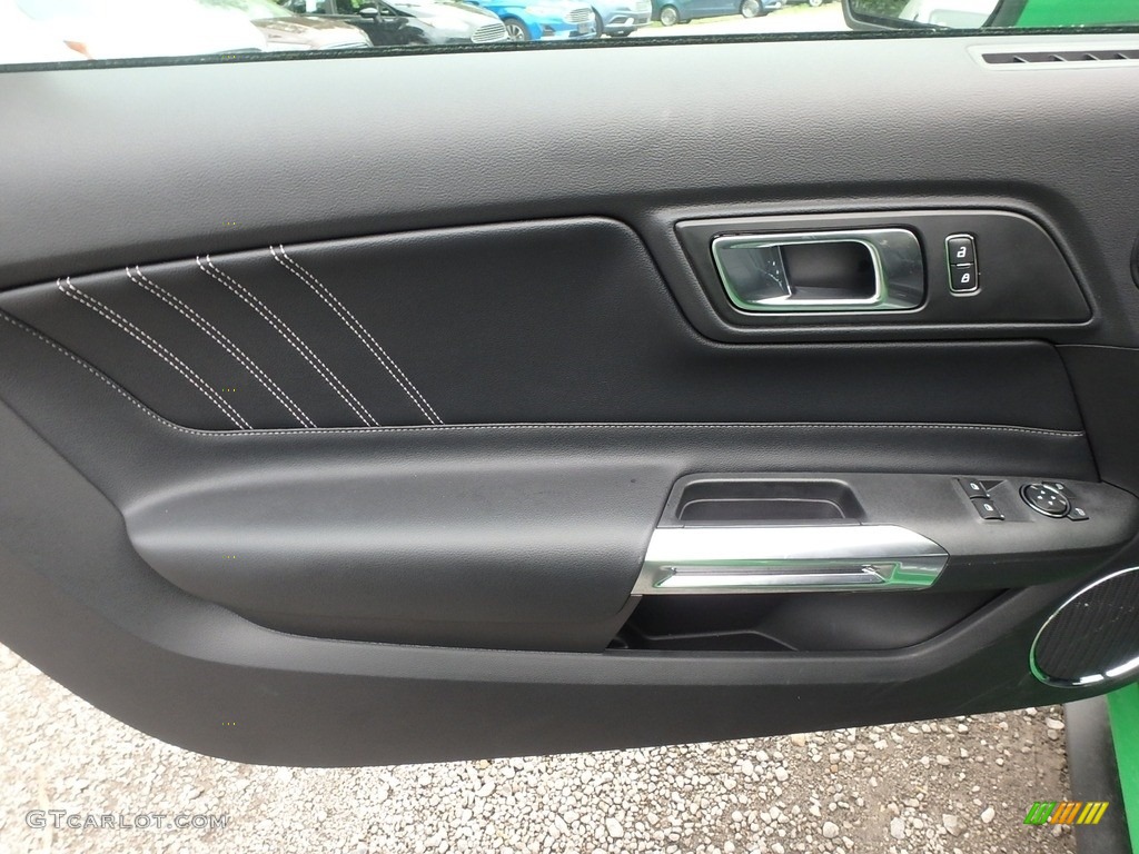 2019 Ford Mustang GT Fastback Ebony Door Panel Photo #133635751