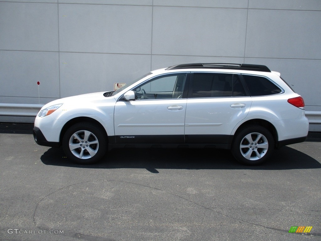 2014 Outback 2.5i Premium - Satin White Pearl / Ivory photo #2