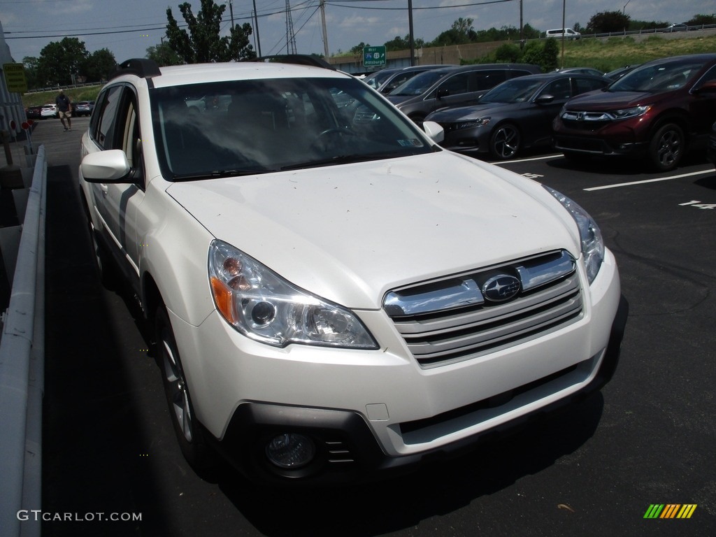 2014 Outback 2.5i Premium - Satin White Pearl / Ivory photo #7