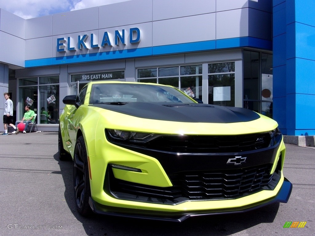 2019 Camaro SS Coupe - Shock (Light Green) / Jet Black photo #4