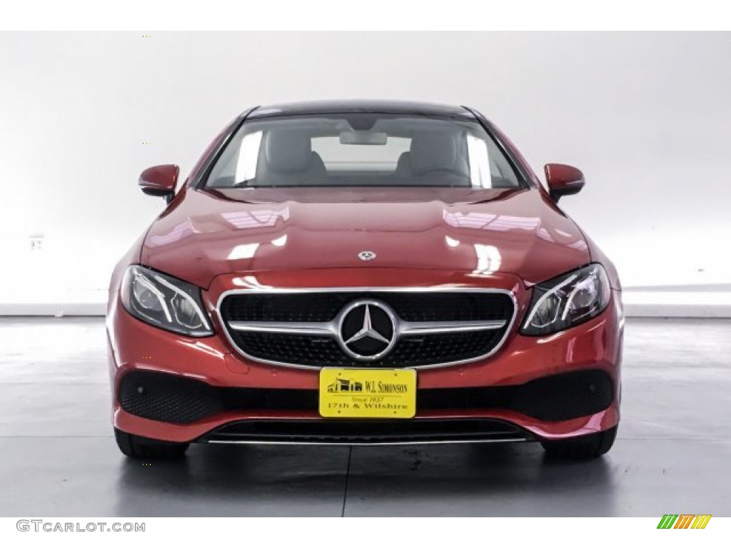 2018 E 400 Coupe - designo Cardinal Red Metallic / Macchiato Beige/Black photo #2