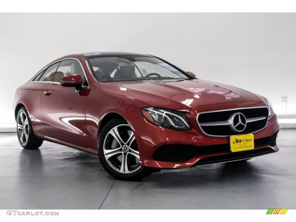 2018 E 400 Coupe - designo Cardinal Red Metallic / Macchiato Beige/Black photo #14
