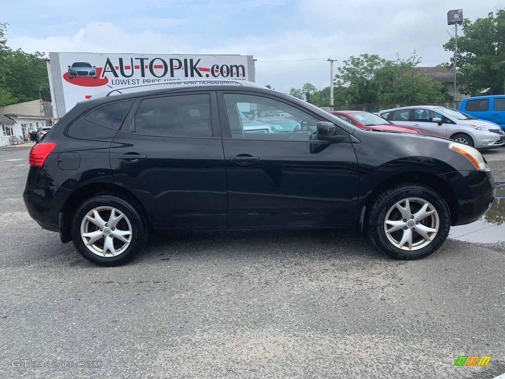 2009 Rogue S AWD - Wicked Black / Gray photo #2