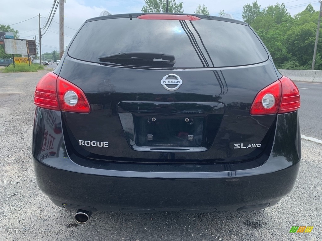 2009 Rogue S AWD - Wicked Black / Gray photo #4