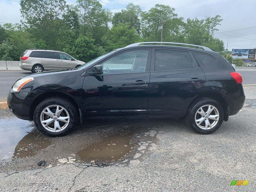 2009 Rogue S AWD - Wicked Black / Gray photo #6