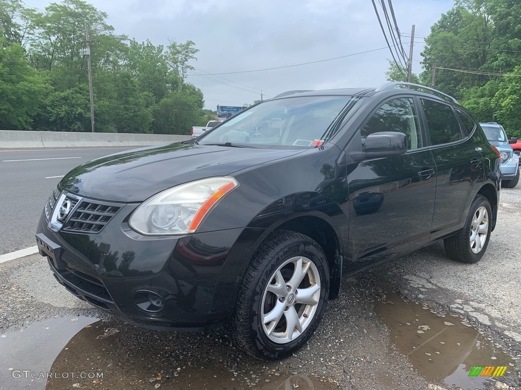 2009 Rogue S AWD - Wicked Black / Gray photo #7