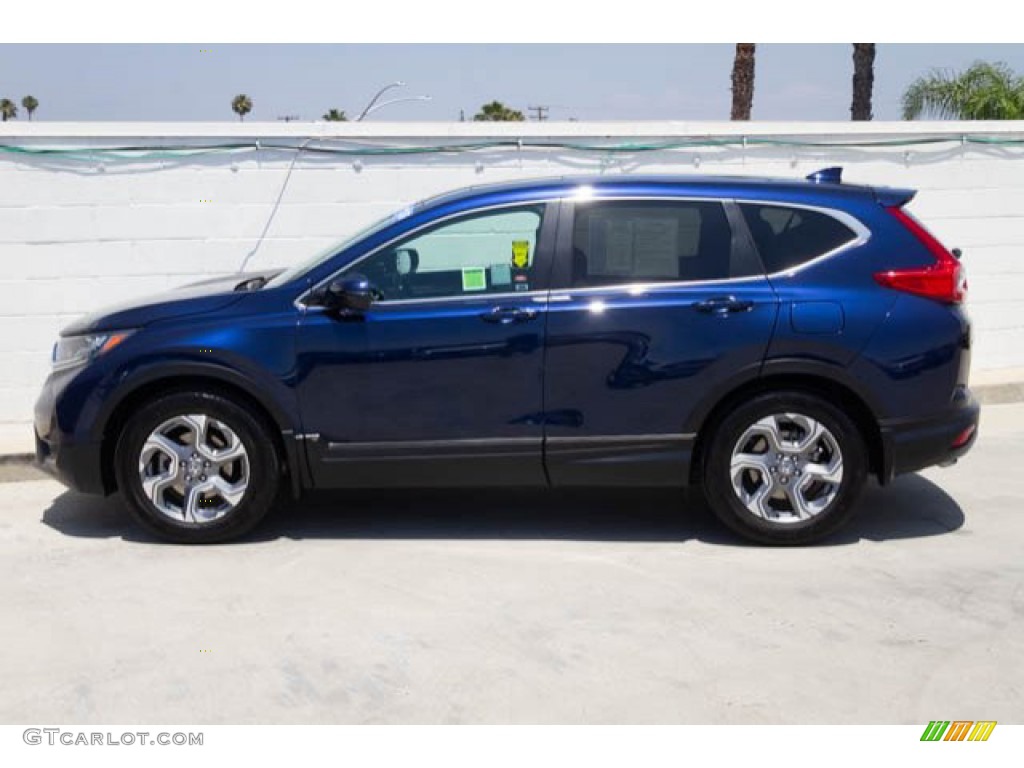 2017 CR-V EX-L - Obsidian Blue Pearl / Gray photo #8