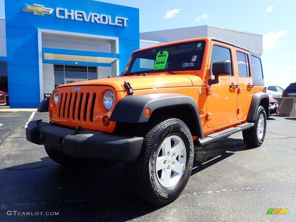 2012 Wrangler Unlimited Sport 4x4 - Crush Orange / Black photo #2