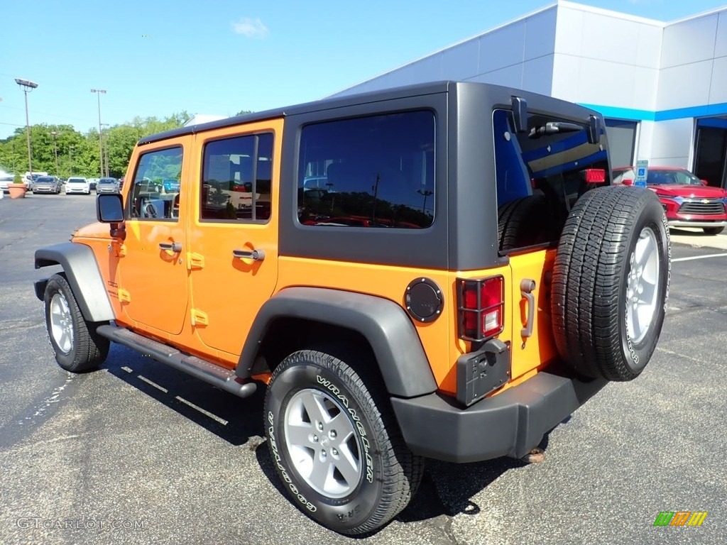 2012 Wrangler Unlimited Sport 4x4 - Crush Orange / Black photo #4