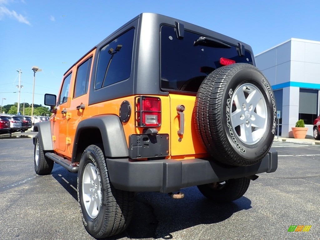 2012 Wrangler Unlimited Sport 4x4 - Crush Orange / Black photo #5