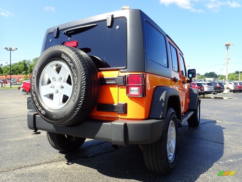 2012 Wrangler Unlimited Sport 4x4 - Crush Orange / Black photo #7