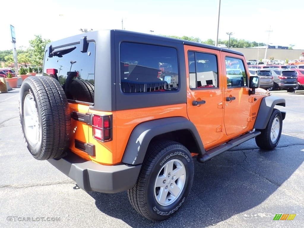 2012 Wrangler Unlimited Sport 4x4 - Crush Orange / Black photo #8
