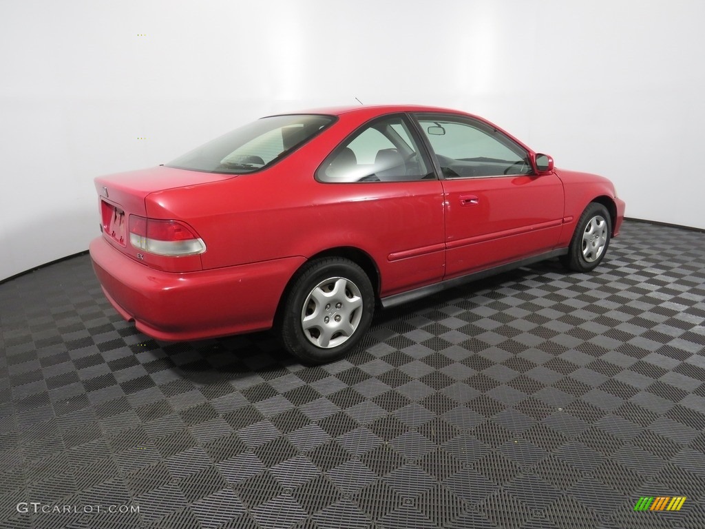 2000 Civic EX Coupe - Flamenco Black Pearl / Dark Gray photo #13