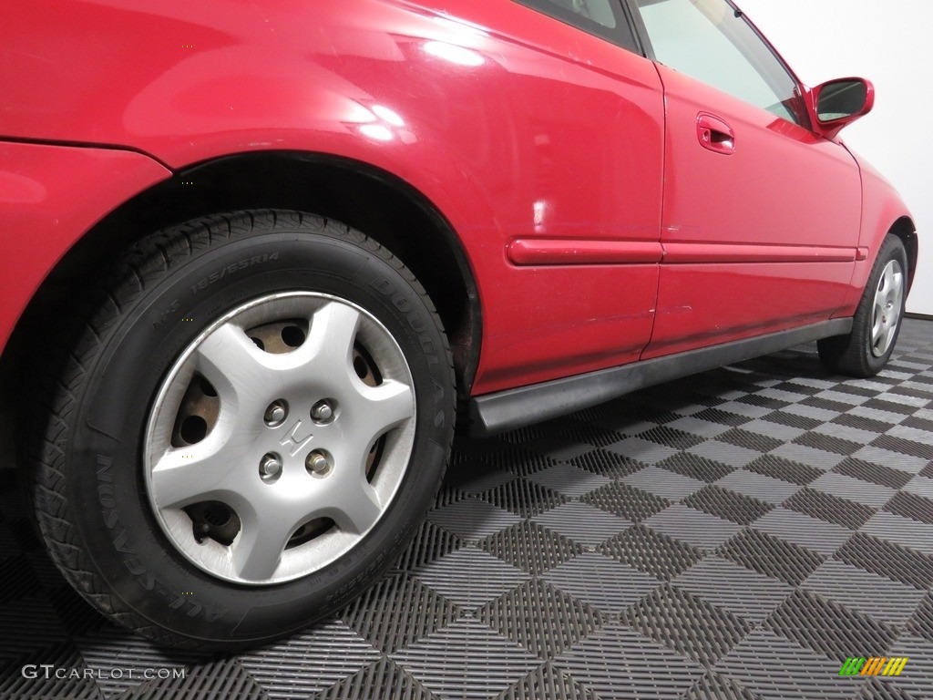 2000 Civic EX Coupe - Flamenco Black Pearl / Dark Gray photo #14