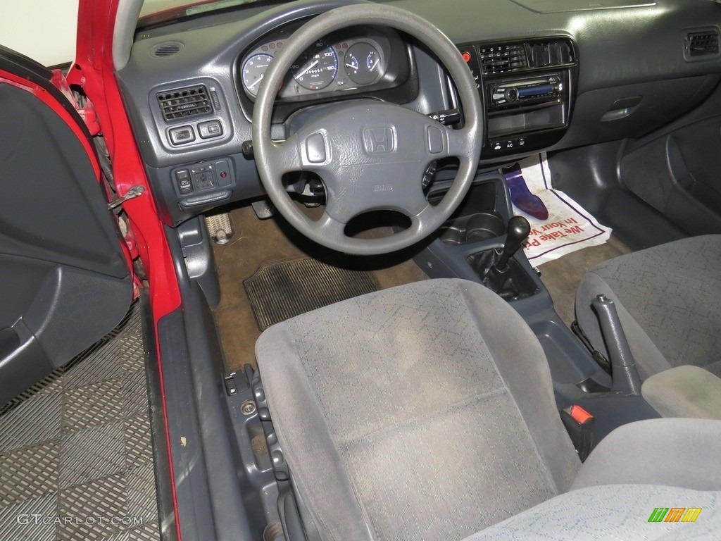 2000 Civic EX Coupe - Flamenco Black Pearl / Dark Gray photo #21