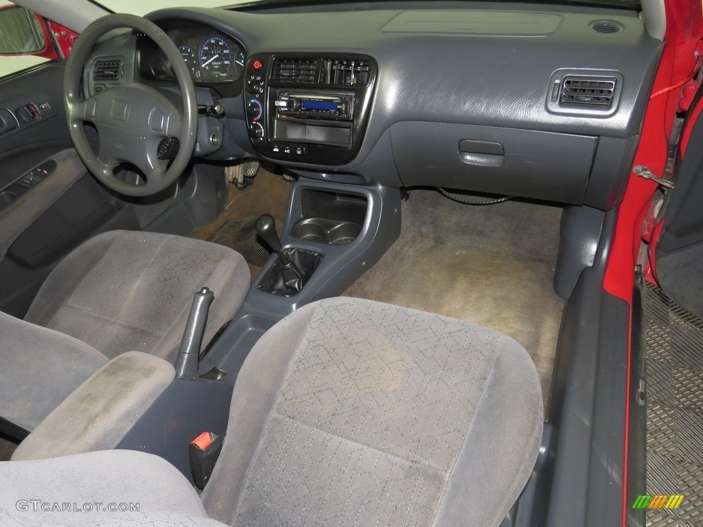 2000 Civic EX Coupe - Flamenco Black Pearl / Dark Gray photo #25